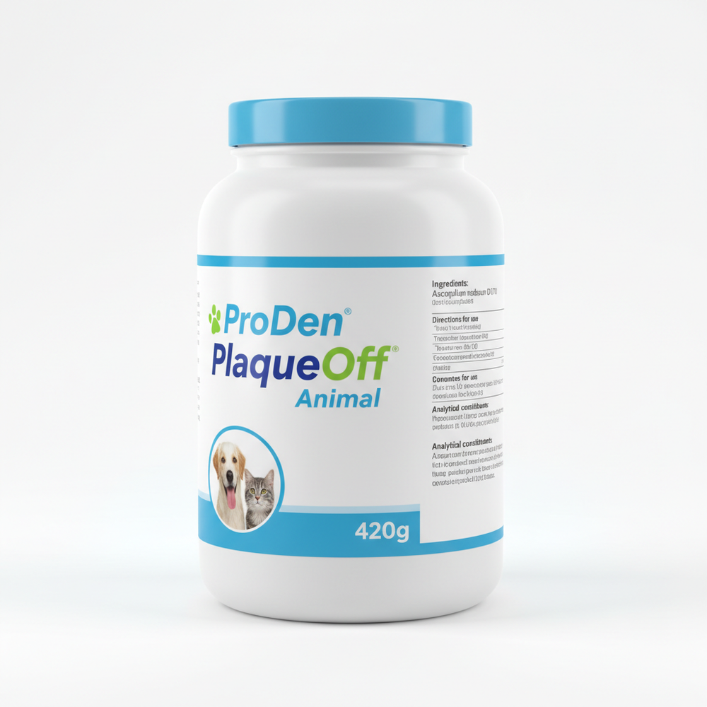 ProDen PlaqueOff Animal 420g Seitenansicht