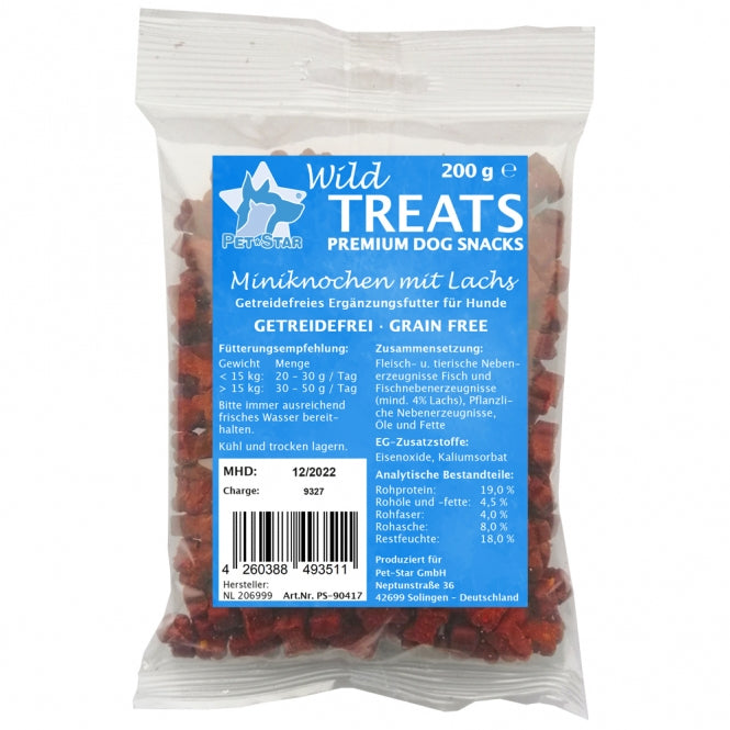 Wild Treats Miniknochen getreidefrei Lachs - 200g