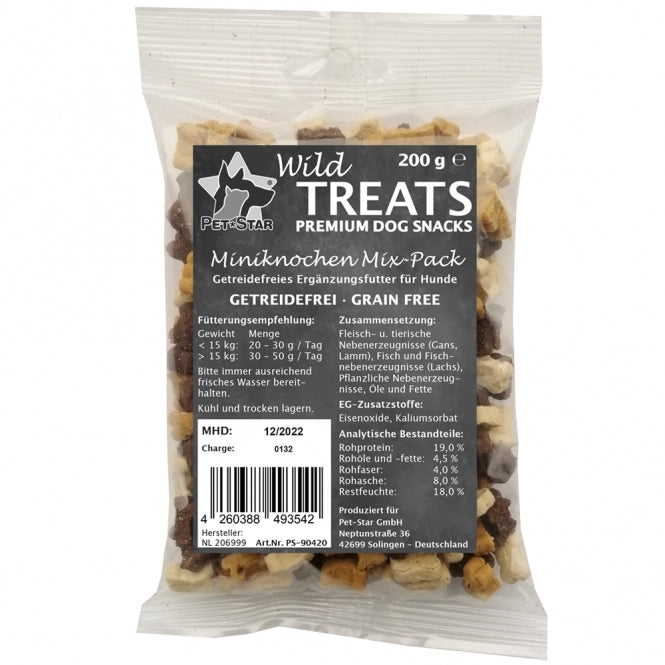 Wild Treats Miniknochen getreidefrei Mix - 200g