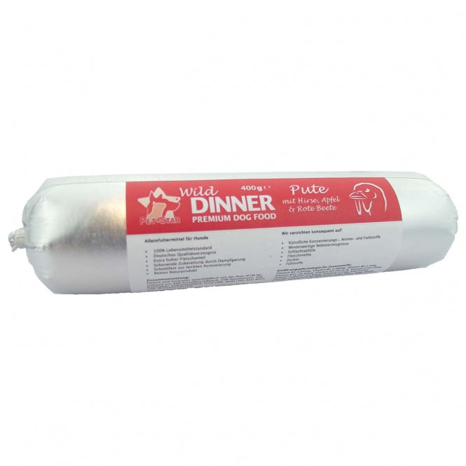 Wild Dinner Gourmet-Wurst Pute mit Hirse - 400 g