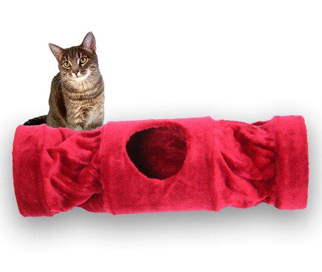 Pet-Star Katzentunnel MELLY, 90 cm - Hellblau