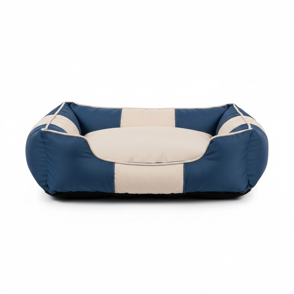 Trixie Bett Pyra Blau/Beige 55x42cm Seitenansicht