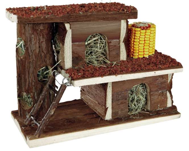 Trixie Pure Nature Villa mit Snacks + Heu