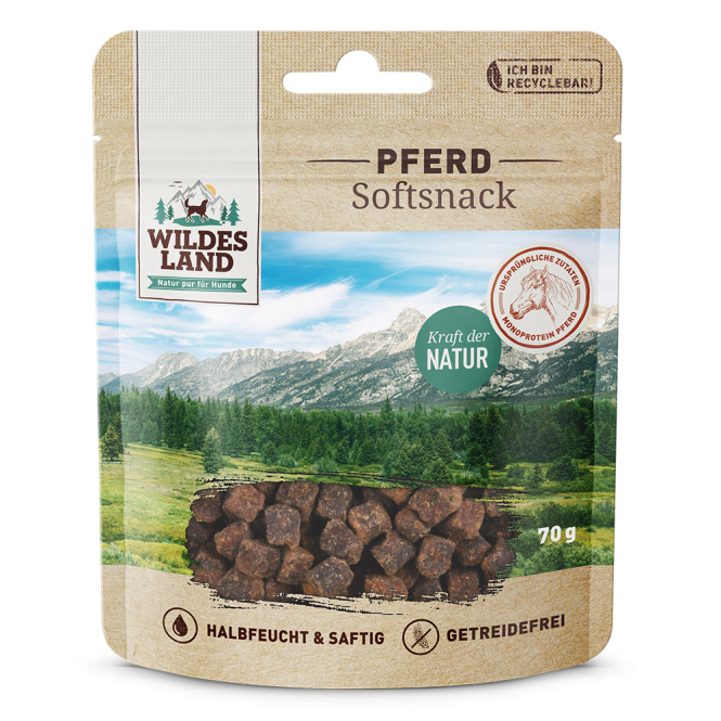 Wildes Land Softsnack Pferd 70g