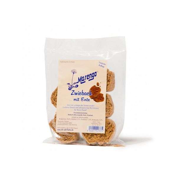Marengo Hunde Snack Zwieback mit Ente 145 g